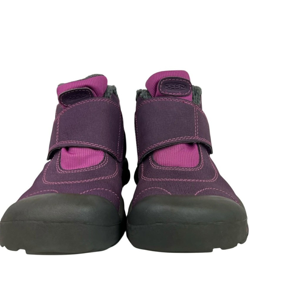 KEEN Kids Waterproof Winter Boots Purple Pink Fleece Lined Hook Loop Size 2 - Picture 8 of 9